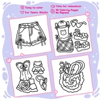 Thumbnail Fashion Vibes Coloring Book - 2
