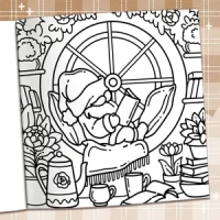 Thumbnail Enchanted Gnomes Coloring Book - 4