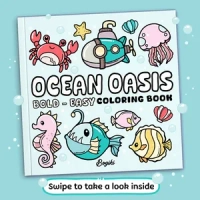 Thumbnail Ocean Oasis Coloring Book - 1