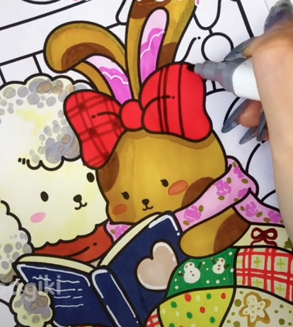 Christmas Plaid Bow Coloring Tips