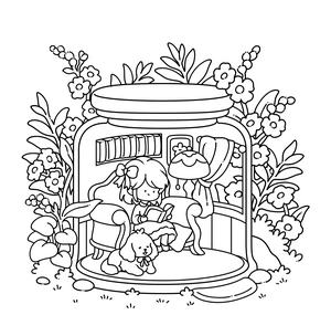Free Hygge Nook Coloring Book - 6