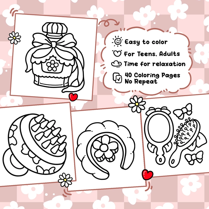 Libro Para Colorear De Cosmeticos Glow - 2