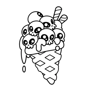 Free Spooky Things Coloring Book - 1