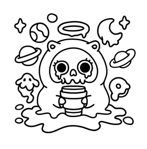 Free Spooky Things Coloring Book - 7