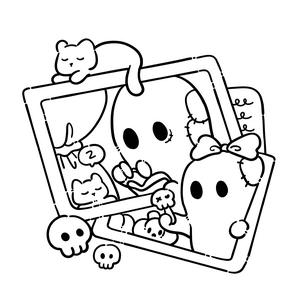 Free Spooky Cutie Coloring Book - 2