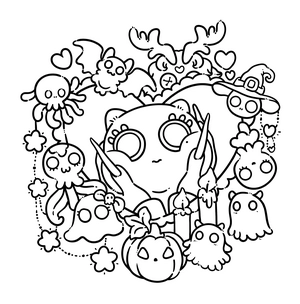 Free Spooky Cutie Coloring Book - 4