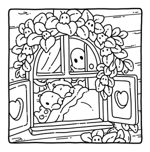 Free Spooky Cutie Coloring Book - 6