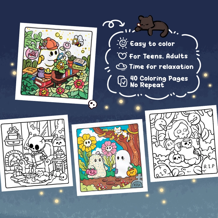 Spooky Cutie Coloring Book - 2