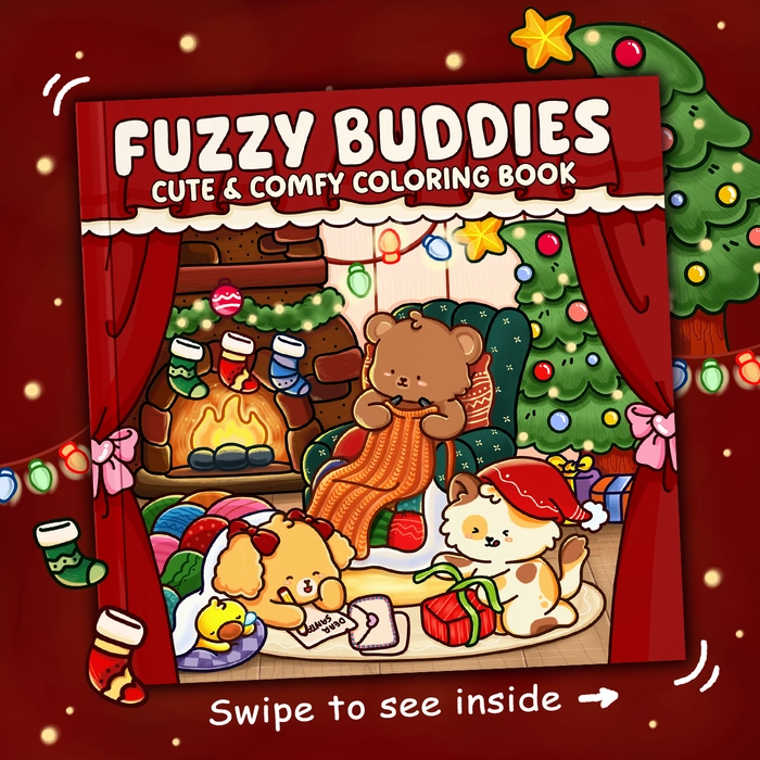 Fuzzy Buddies Coloring Book - 1