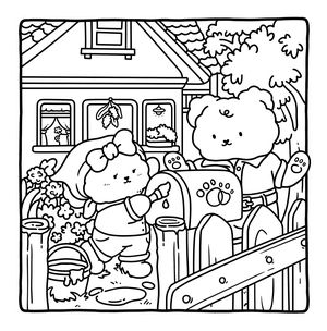 Romantic Vibes coloring page