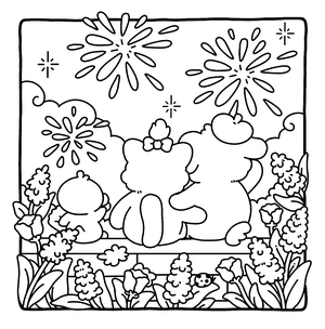 Spring Moments coloring page
