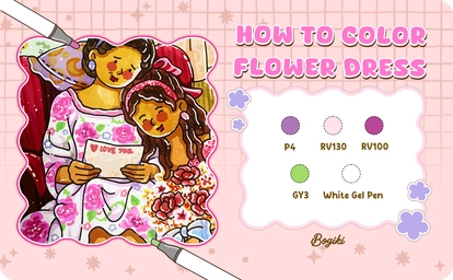 Step-by-Step Guide to a Creative Flower Dress Drawing | Bogiki