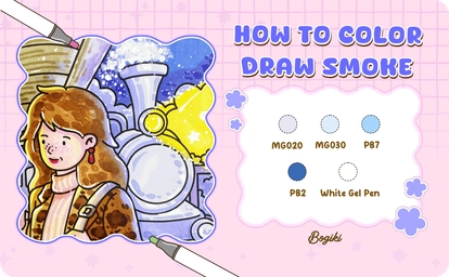 How to draw a smoke effect for coloring page | Bogiki