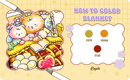 Easy Blanket Coloring Tutorial for Aspiring Artist | Bogiki