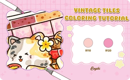 Vintage Tiles Coloring Tutorial for Stunning Art | Bogiki