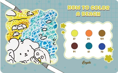 Master the art of how to color a beach with Marker | Bogiki