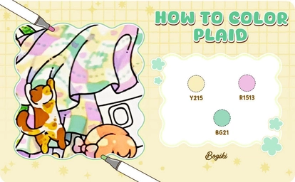 How to Color Plaid with a Soft Pastel Look | Bogiki