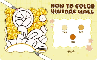 Step-by-Step Vintage Wall Coloring Tutorial for Beginners | Bogiki