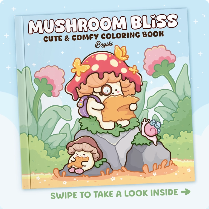Mushroom Bliss Coloring Book - 1