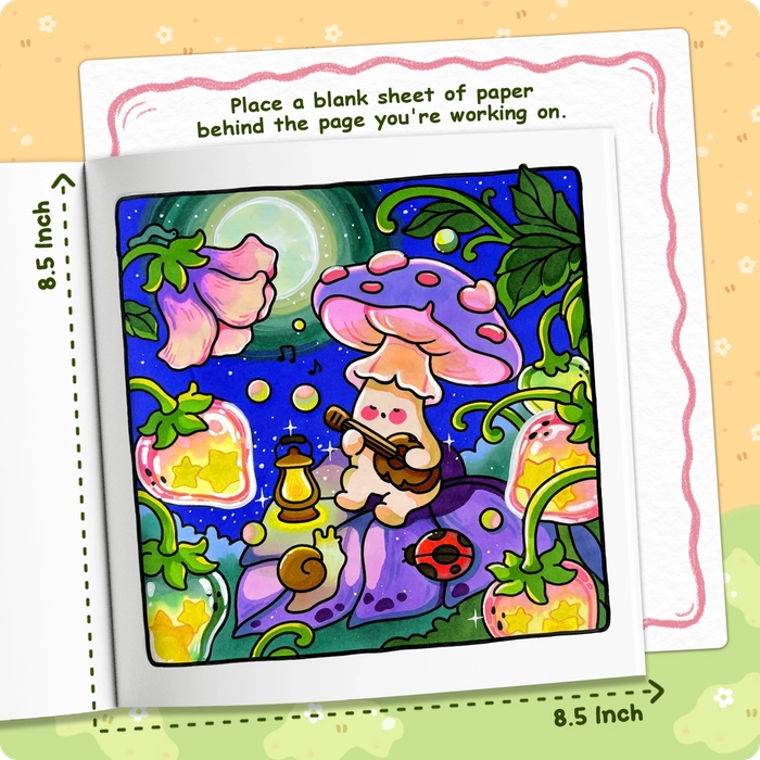Mushroom Bliss Coloring Book - 4
