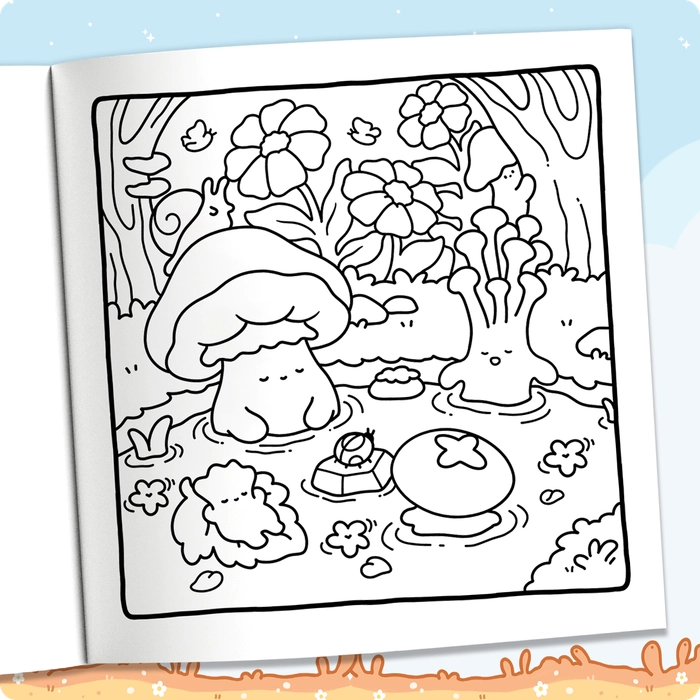 Mushroom Bliss Coloring Book - 5