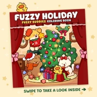 Thumbnail Fuzzy Holiday Coloring Book - 1