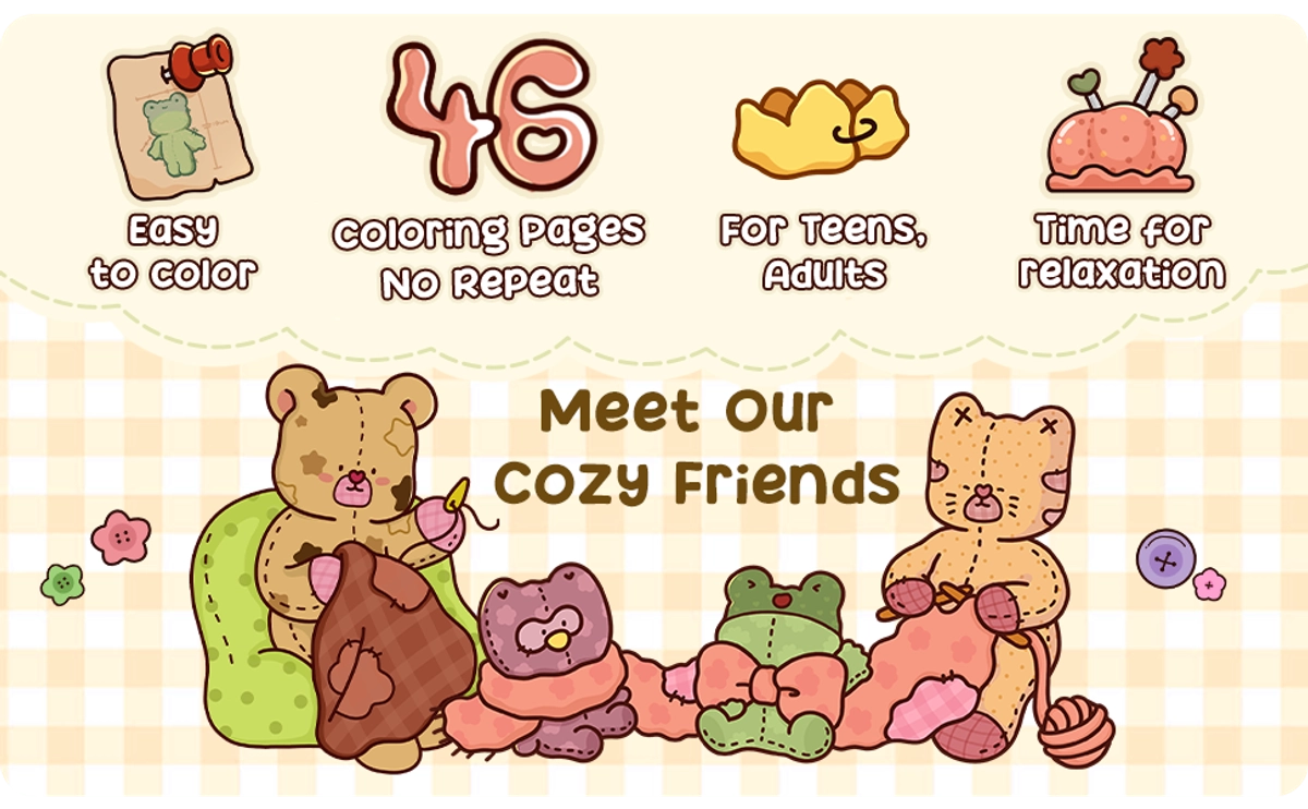 Fluffy Quilt Coloring Book - content plus - 2