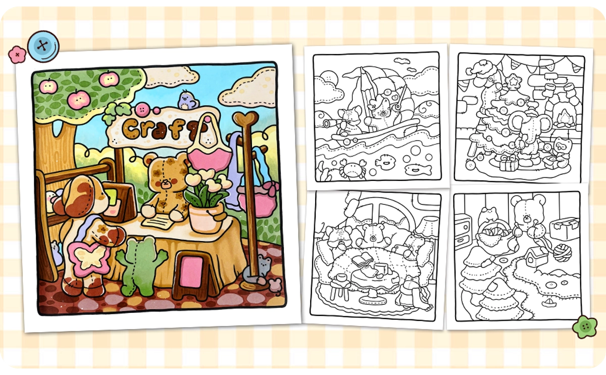 Fluffy Quilt Coloring Book - content plus - 3