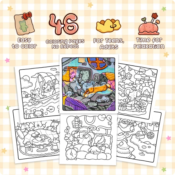 Fluffy Quilt Coloring Book - 2