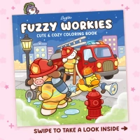 Thumbnail Fuzzy Workies Coloring Book - 1