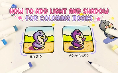 How to Add Light and Shadow for Coloring Books