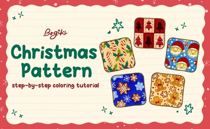 5 Adorable Christmas Pattern Ideas for Coloring Book
