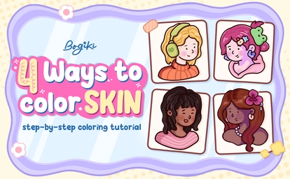 4 Easy Skin Tone Coloring Ways for Coloring Books
