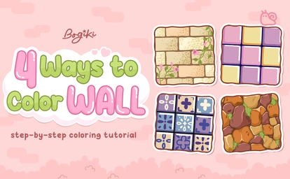 4 Cute Wall Drawing Ideas for Relaxing Coloring Books