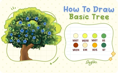 Easy Tree Drawing Tutorial Step by Step for Beginners