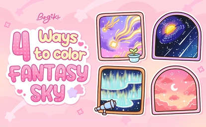 How to Draw Sky for Fantasy Coloring Books