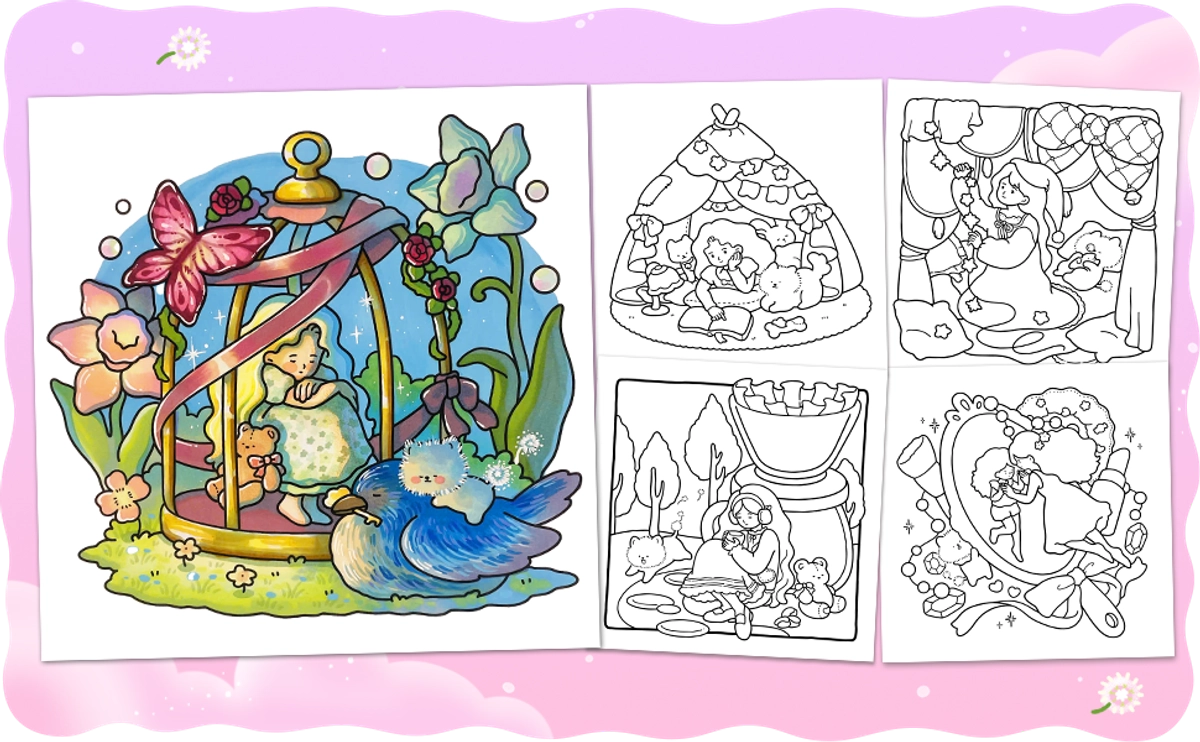 Soft Dreamy Coloring Book - content plus - 2
