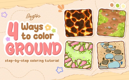 How to Draw Ground: 4 Easy Ground Ideas for Coloring Pages