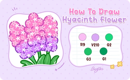 How to Draw a Hyacinth Flower Step by Step for Beginners