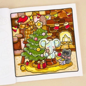 Gallery template image - Merry Christmas Cozy Coloring Book for Adults | Free Coloring Pages