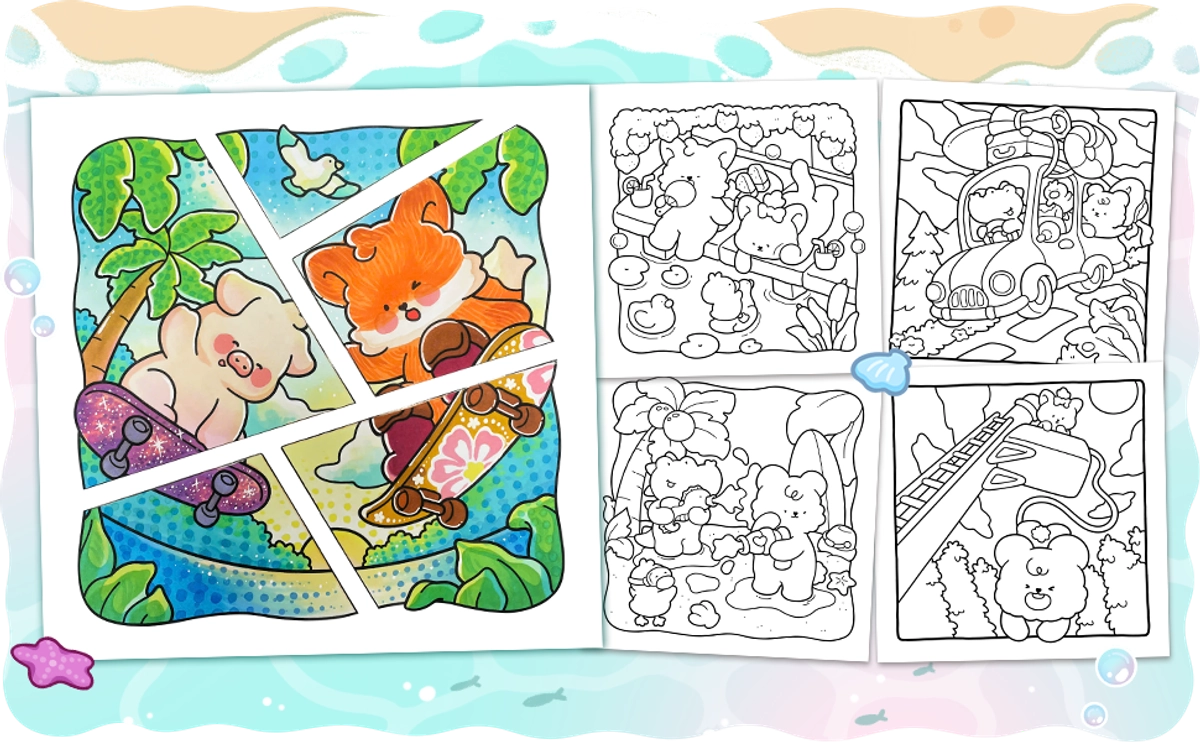 Sunny Cuties Coloring Book - content plus - 2
