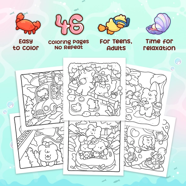 Sunny Cuties Coloring Book - 2