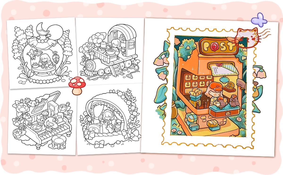 Cutie Nook Coloring Book - content plus - 3