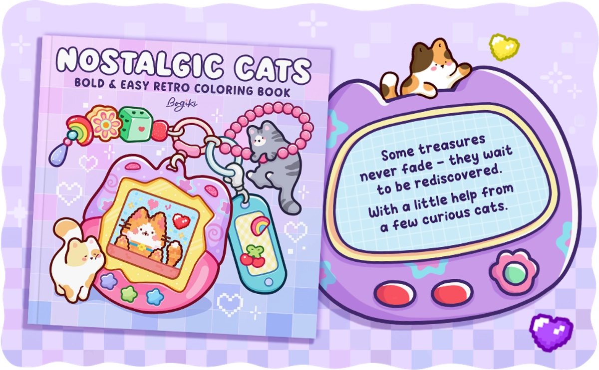 Nostalgic Cats Coloring Book - content plus - 1