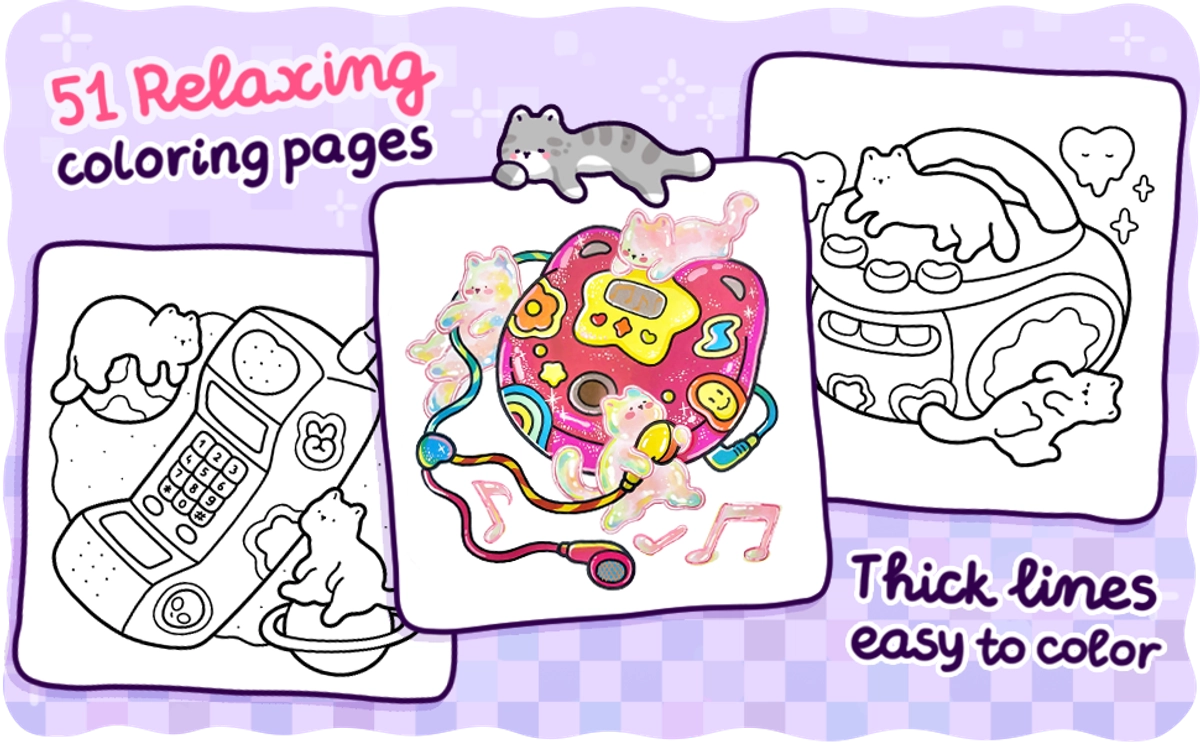 Nostalgic Cats Coloring Book - content plus - 3