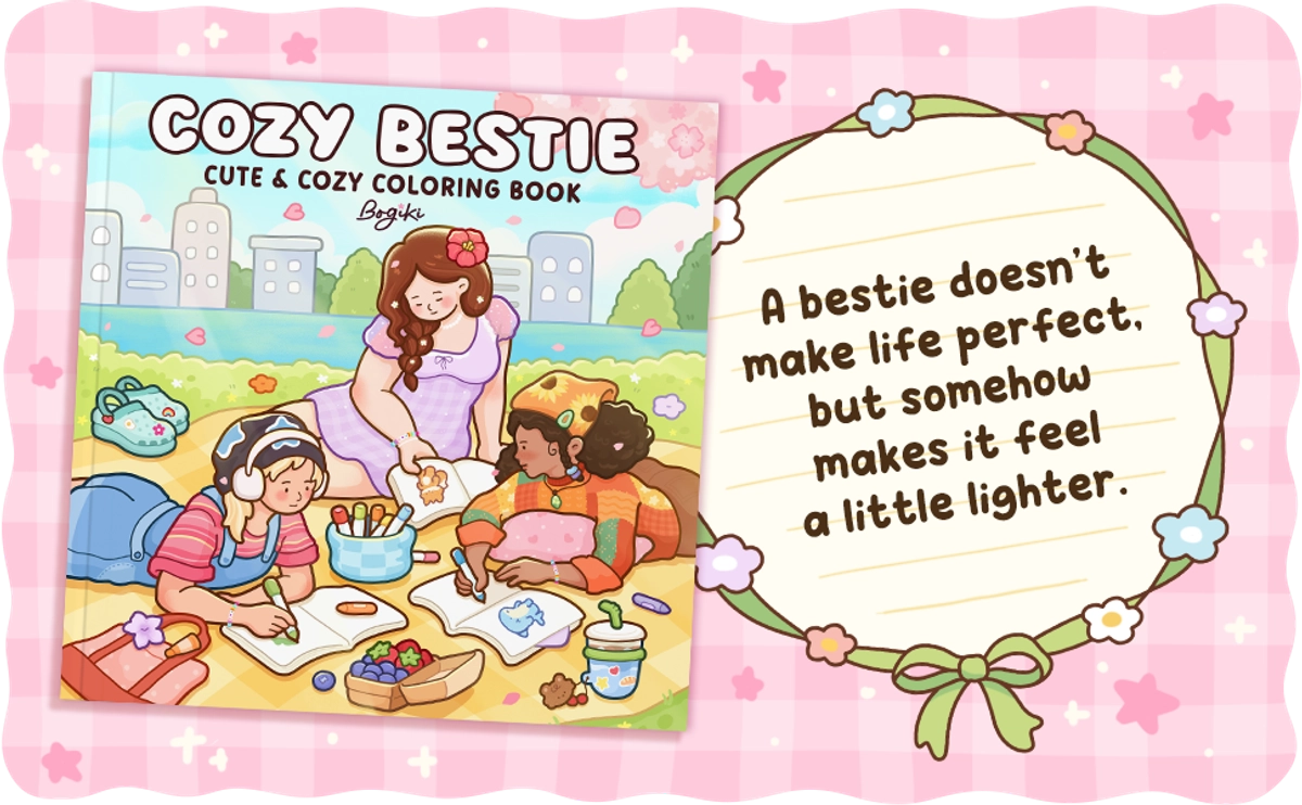 Cozy Bestie Coloring Book - content plus - 1