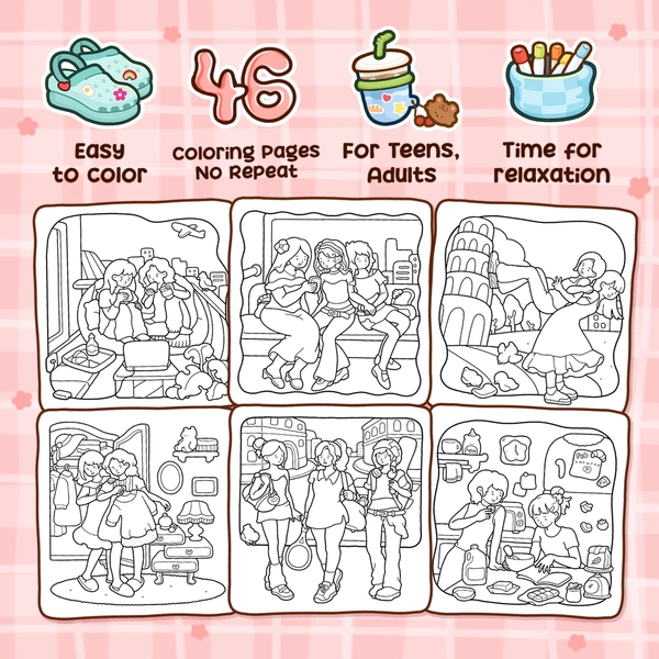 Cozy Bestie Coloring Book - 2