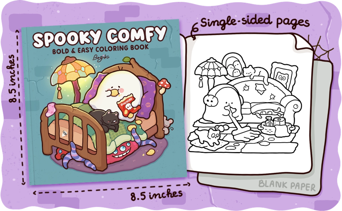 Spooky Comfy Coloring Book - 2