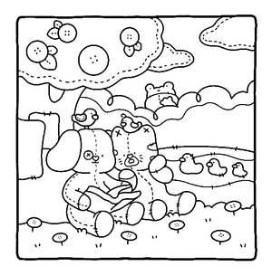 Free Fluffy Quilt Coloring Book - 1