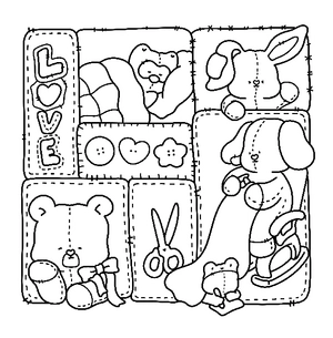 Free Fluffy Quilt Coloring Book - 6
